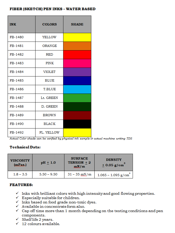 Pen Ink Hex Code 1.FIBER (SKETCH) PEN INKS-WATER BASED – Welcome Hishineinks
